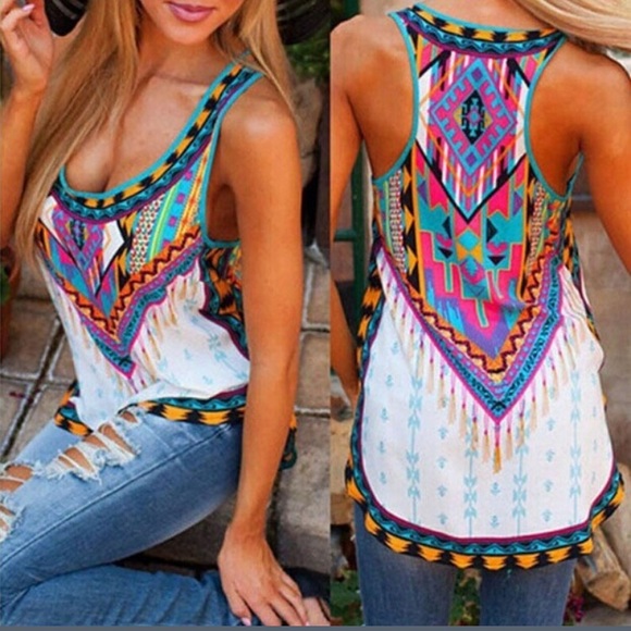 Multicolor Aztec Top - Picture 2 of 2